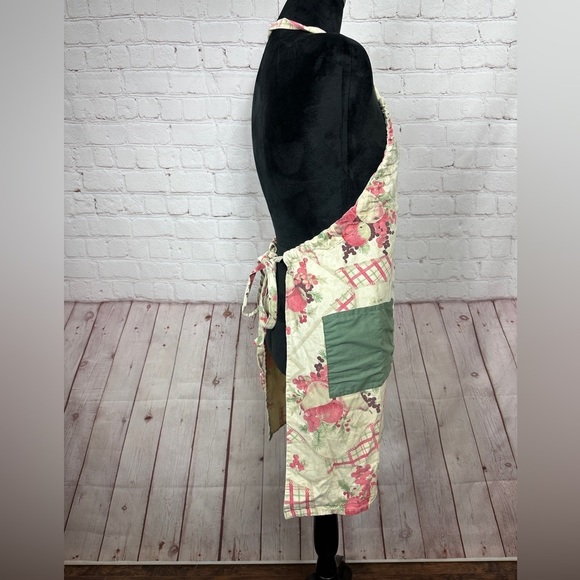 Vintage fruit print‎ Canvas Cooking Apron adjustable with pocket - Picture 2 of 3
